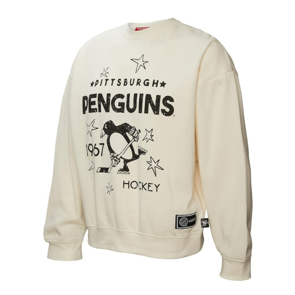 Pittsburgh Penguins Mitchell & Ness Women's Logo 3.0 Pullover Sweatshirt Discount