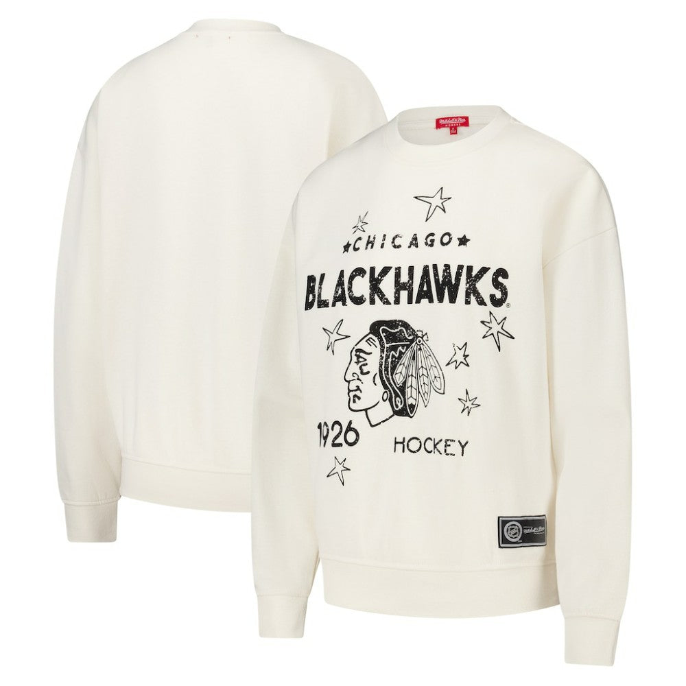 Chicago Blackhawks Mitchell & Ness Women's Logo 3.0 Pullover Sweatshirt Online