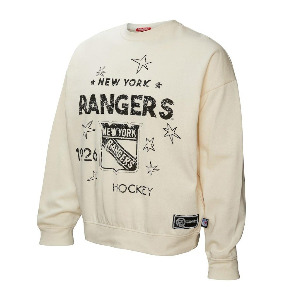 New York Rangers Mitchell & Ness Women's Logo 3.0 Pullover Sweatshirt Sale