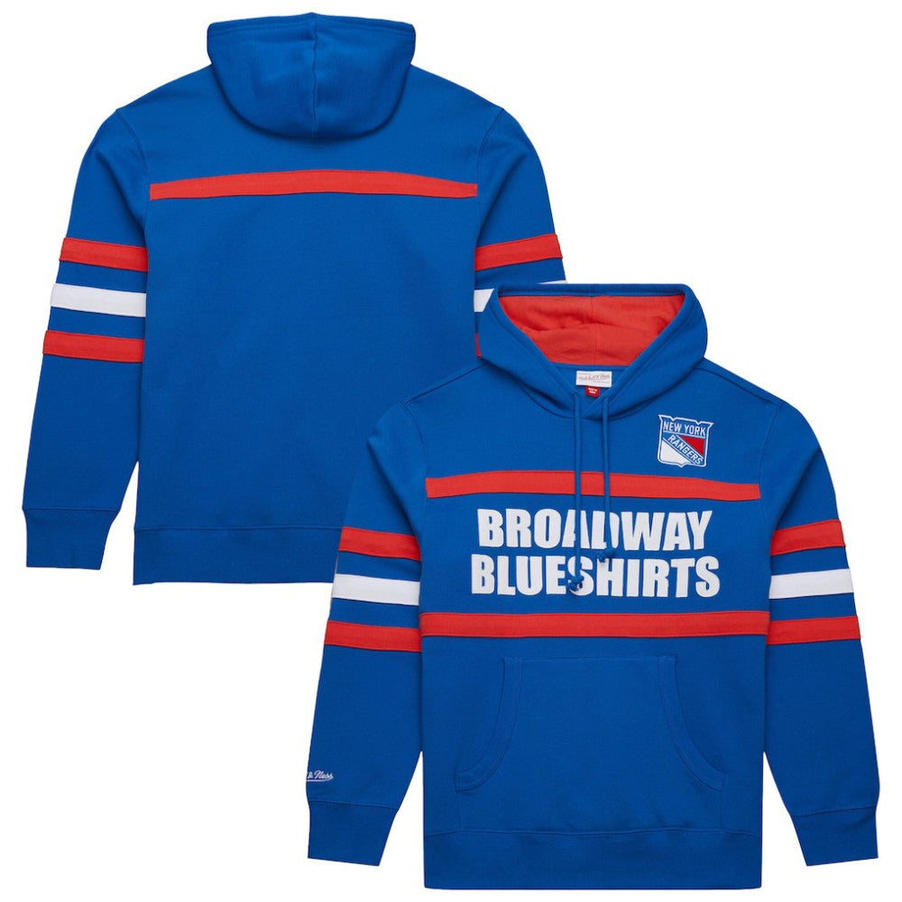 New York Rangers Mitchell & Ness Head Coach Slogan Pullover Hoodie Online