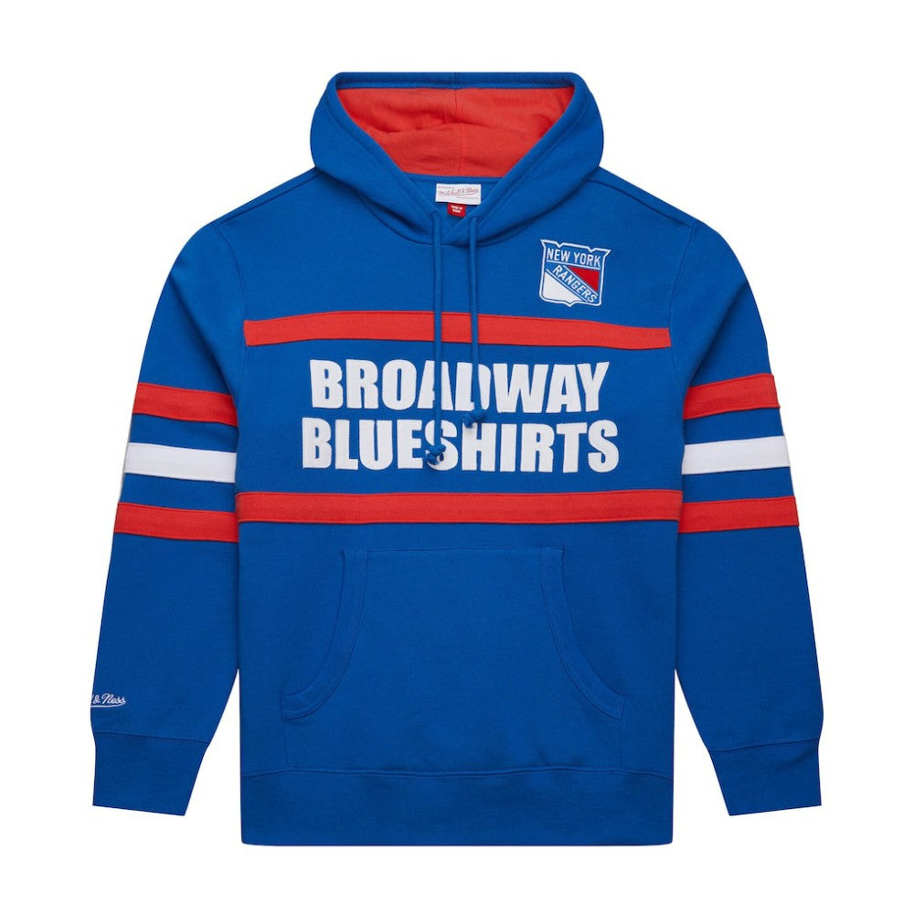 New York Rangers Mitchell & Ness Head Coach Slogan Pullover Hoodie Online