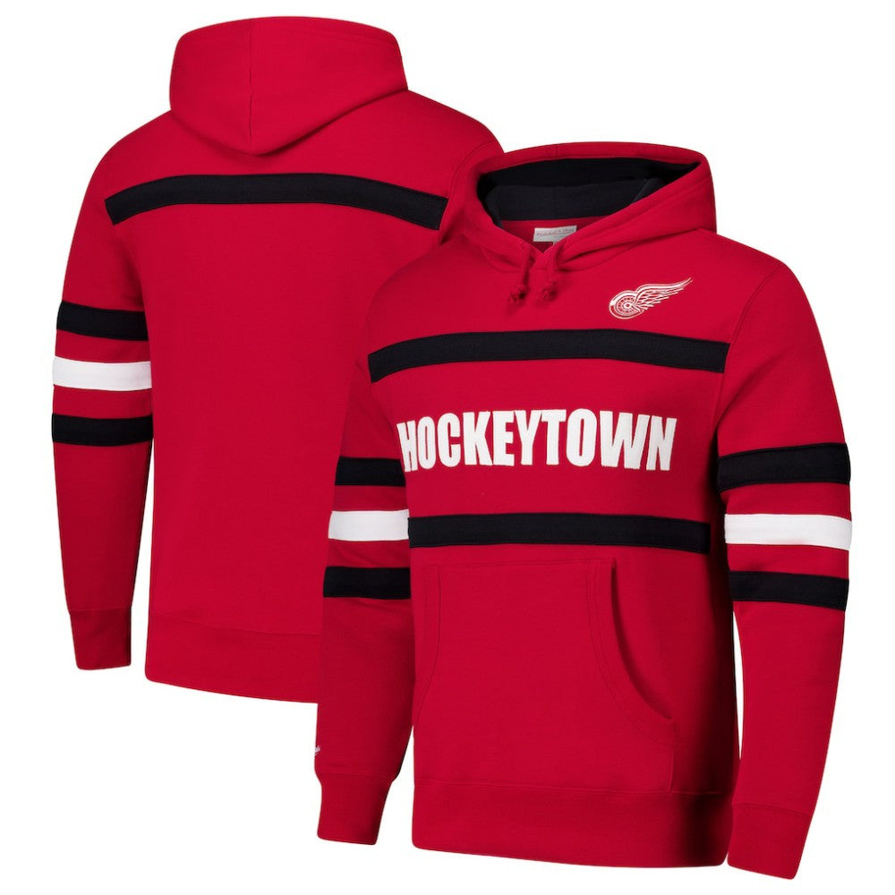 Detroit Red Wings Mitchell & Ness Head Coach Slogan Pullover Hoodie Outlet