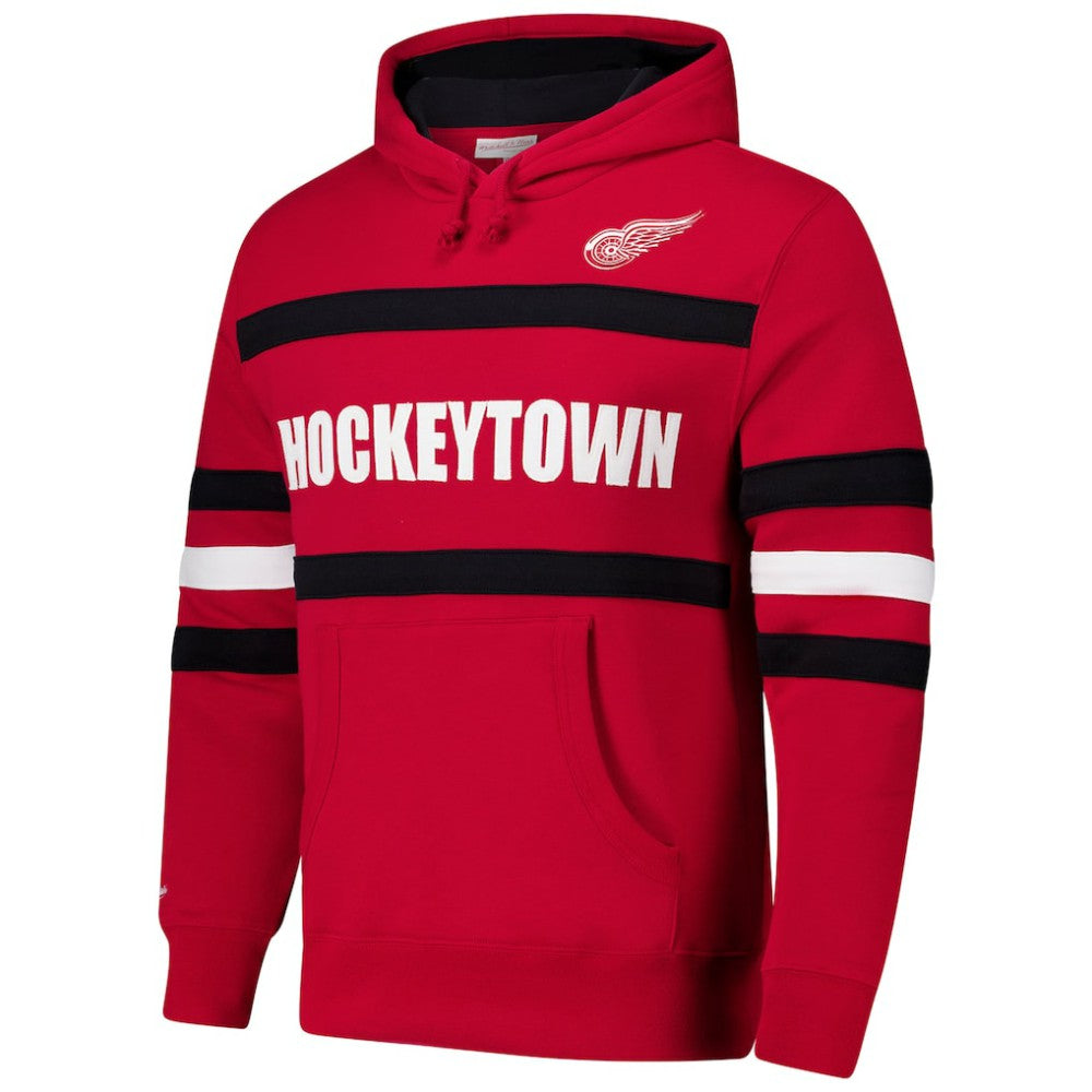 Detroit Red Wings Mitchell & Ness Head Coach Slogan Pullover Hoodie Outlet