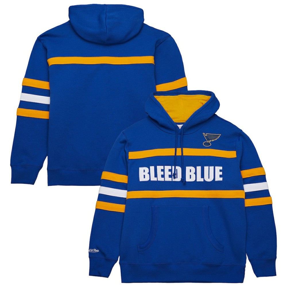 St. Louis Blues Mitchell & Ness Head Coach Slogan Pullover Hoodie Discount