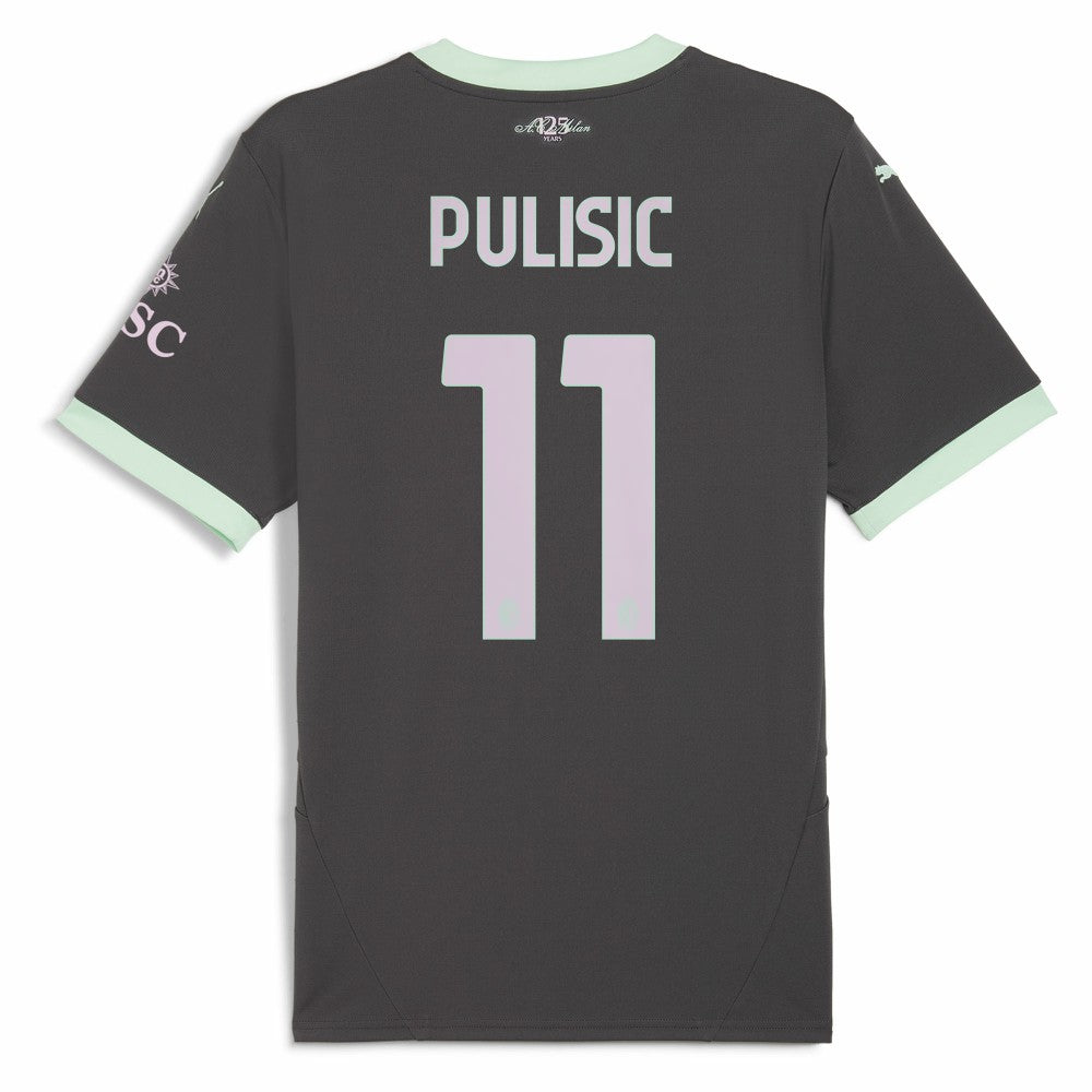 Christian Pulisic AC Milan 2024/25 Third Replica Player Jersey Charcoal - Puma