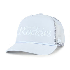 Colorado Rockies '47 Foundation Script Hitch Adjustable Trucker Hat | MLB New