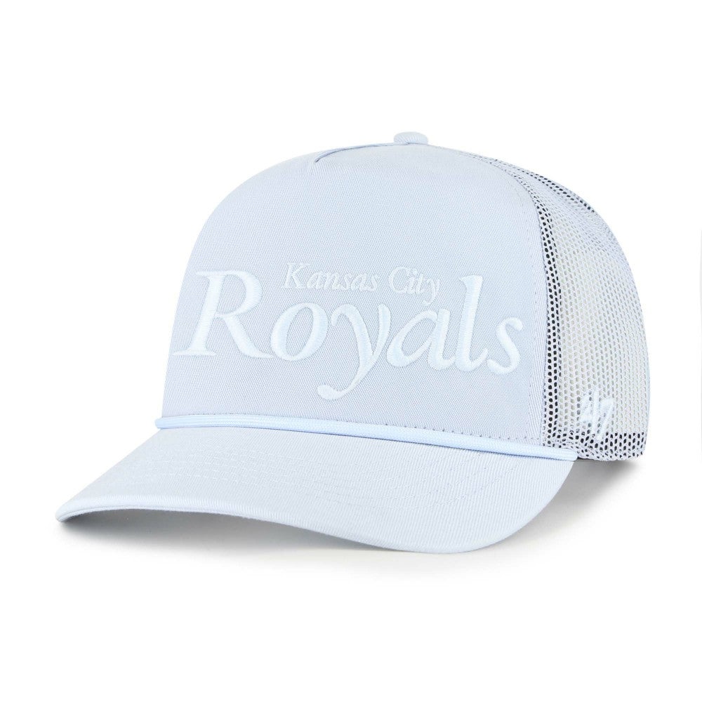 Kansas City Royals '47 Foundation Script Hitch Adjustable Trucker Hat | MLB Discount