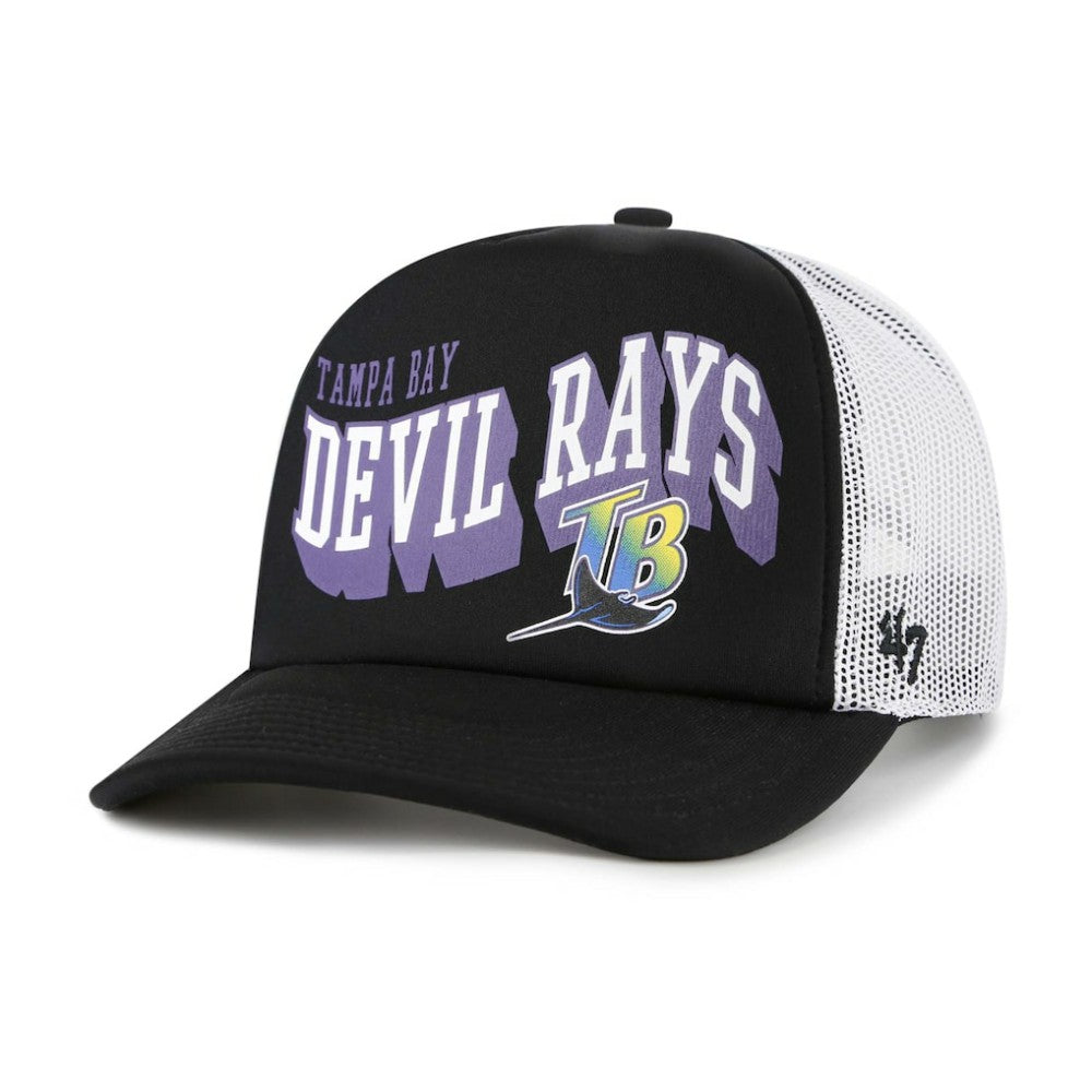 Tampa Bay Rays '47 Meander Foam Trucker Snapback Hat | MLB Outlet