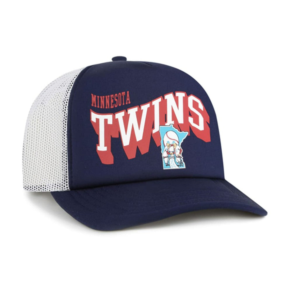 Minnesota Twins '47 Meander Foam Trucker Snapback Hat | MLB For sale