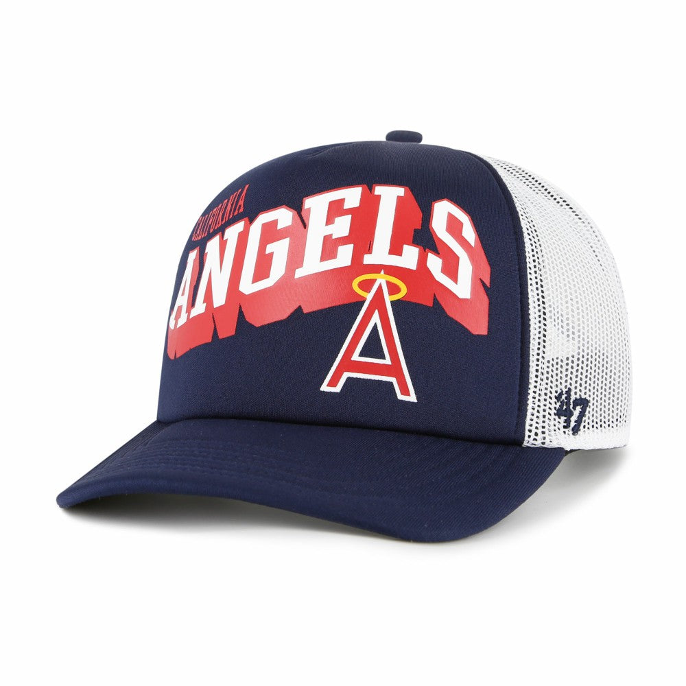 Los Angeles Angels '47 Meander Foam Trucker Snapback Hat | MLB For sale