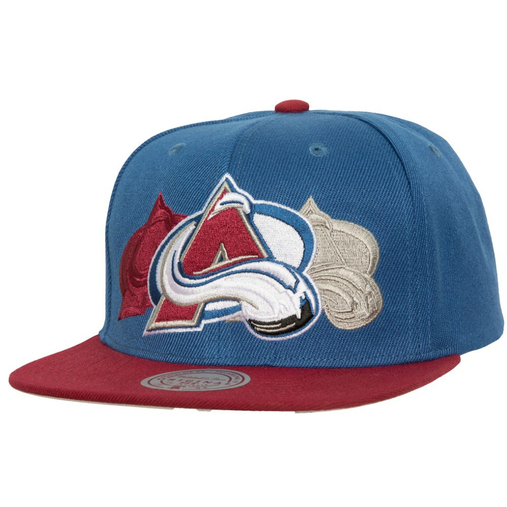Colorado Avalanche Mitchell & Ness Soul Triple Up Snapback Hat Discount
