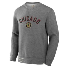 Chicago Blackhawks Fanatics Decades Collection Legendary Fleece Pullover Sweatshirt Discount