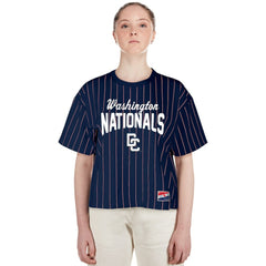 Washington Nationals New Era Women's 2025 City Connect Pinstripe T-Shirt | MLB For sale