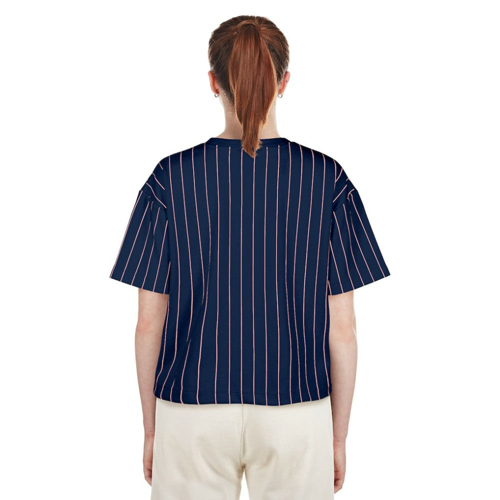 Washington Nationals New Era Women's 2025 City Connect Pinstripe T-Shirt | MLB For sale