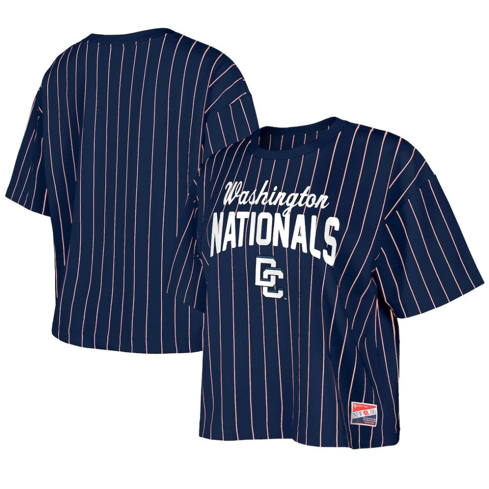 Washington Nationals New Era Women's 2025 City Connect Pinstripe T-Shirt | MLB For sale
