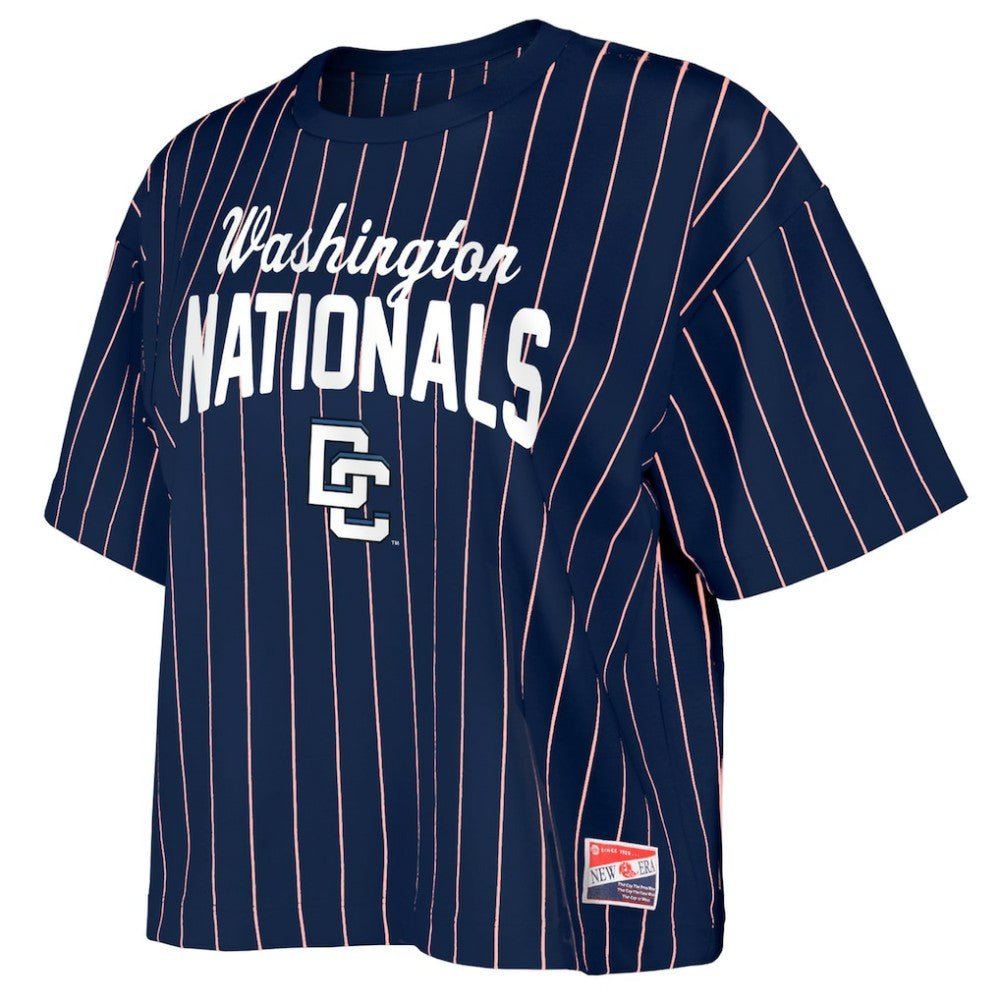 Washington Nationals New Era Women's 2025 City Connect Pinstripe T-Shirt | MLB For sale