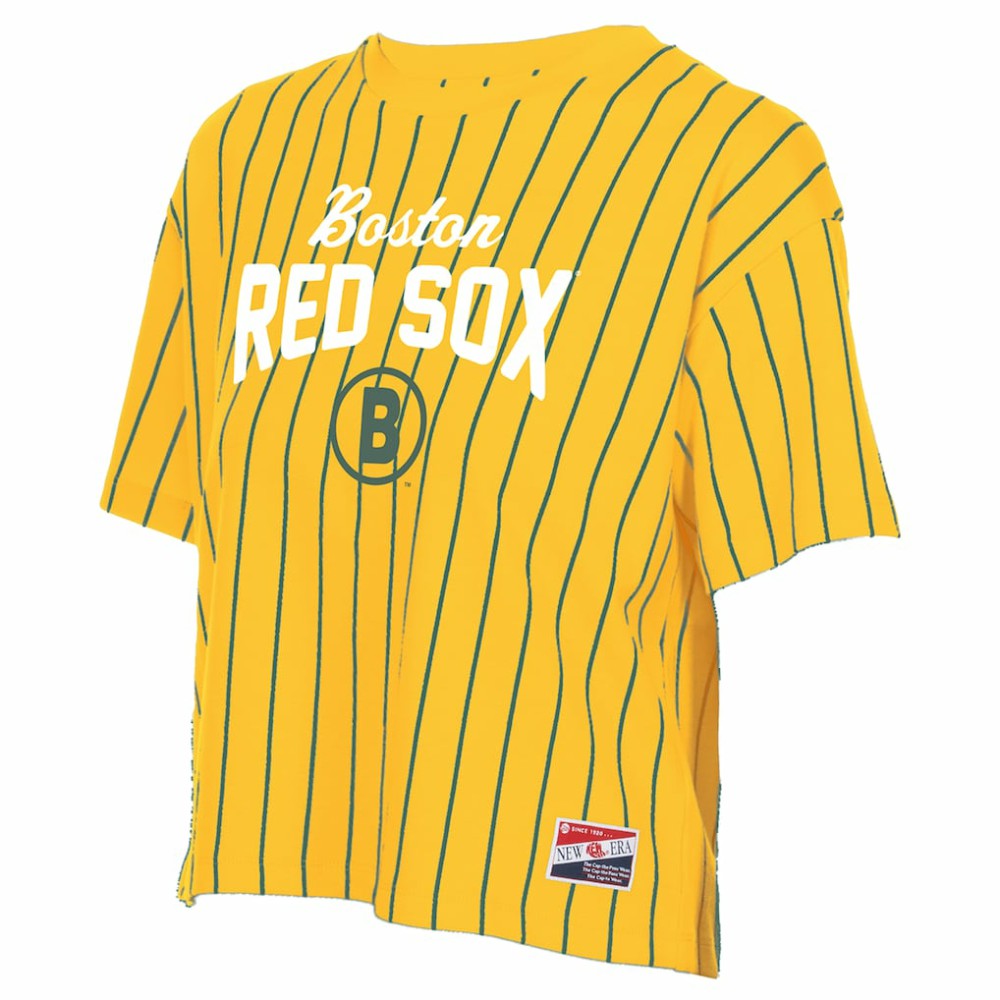 Boston Red Sox New Era Women's 2025 City Connect Pinstripe T-Shirt | MLB New