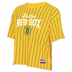 Boston Red Sox New Era Women's 2025 City Connect Pinstripe T-Shirt | MLB New