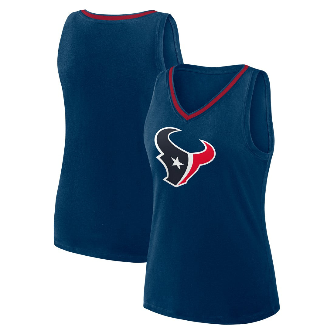 Houston Texans  Logo Athletic Women's Plus Size Stellar Win V-Neck Tank Top