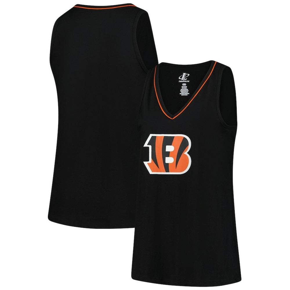 Cincinnati Bengals  Logo Athletic Women's Plus Size Stellar Win V-Neck Tank Top