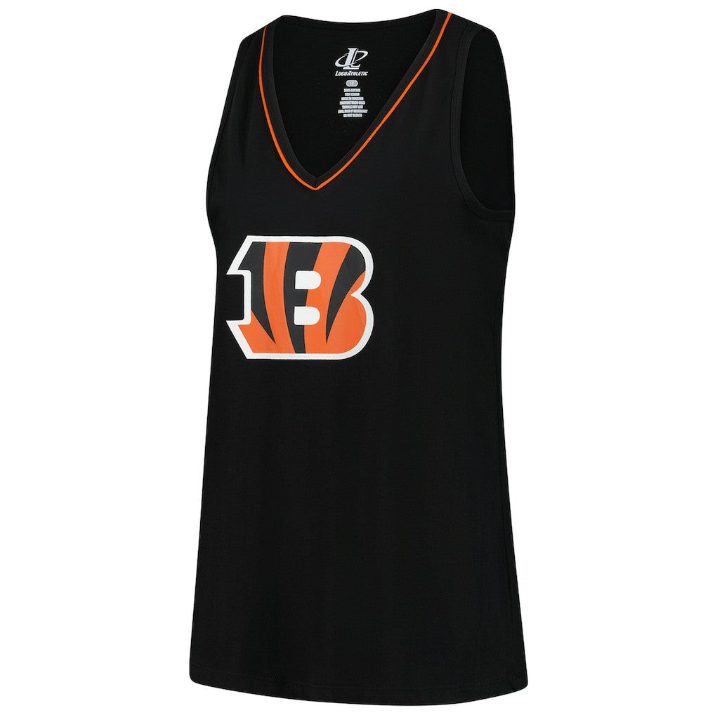 Cincinnati Bengals  Logo Athletic Women's Plus Size Stellar Win V-Neck Tank Top
