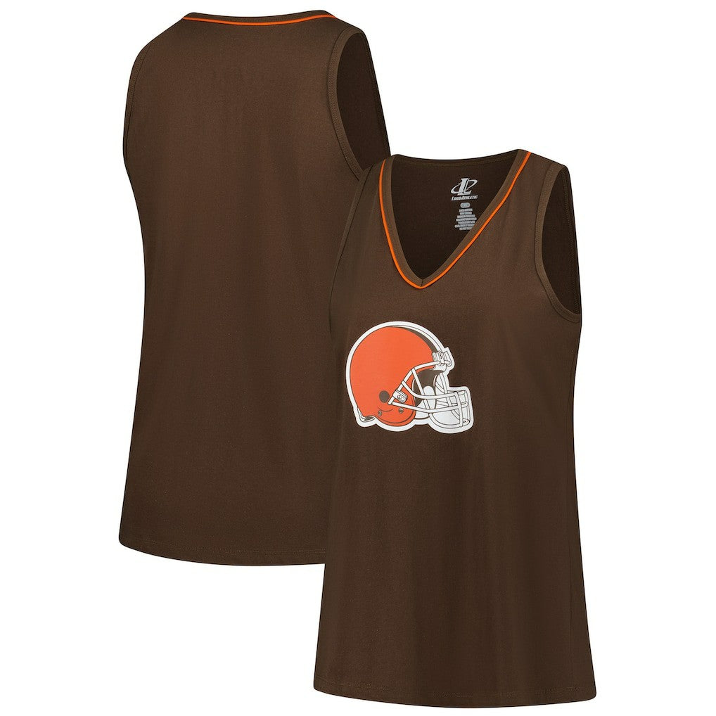Cleveland Browns  Logo Athletic Women's Plus Size Stellar Win V-Neck Tank Top