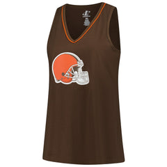 Cleveland Browns  Logo Athletic Women's Plus Size Stellar Win V-Neck Tank Top