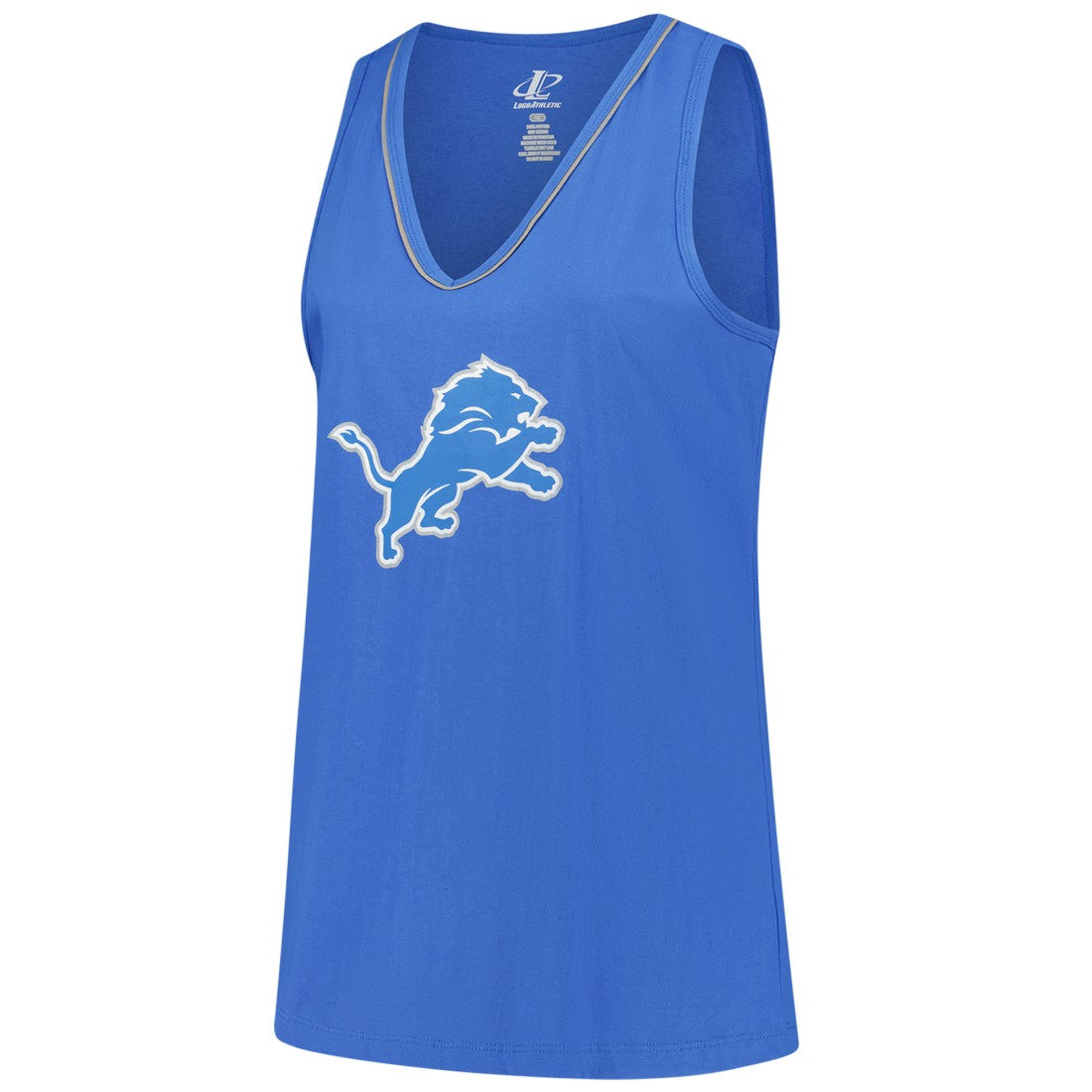 Detroit Lions  Logo Athletic Women's Plus Size Stellar Win V-Neck Tank Top