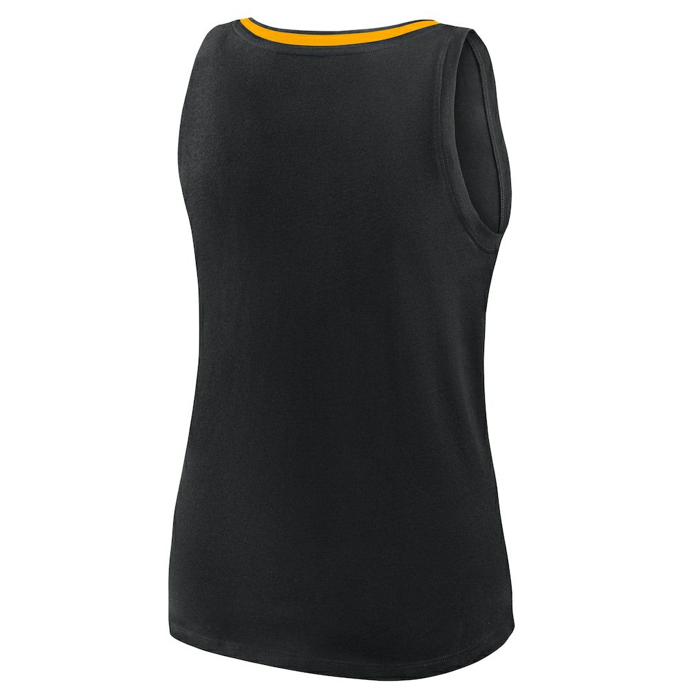Pittsburgh Steelers  Logo Athletic Women's Plus Size Stellar Win V-Neck Tank Top
