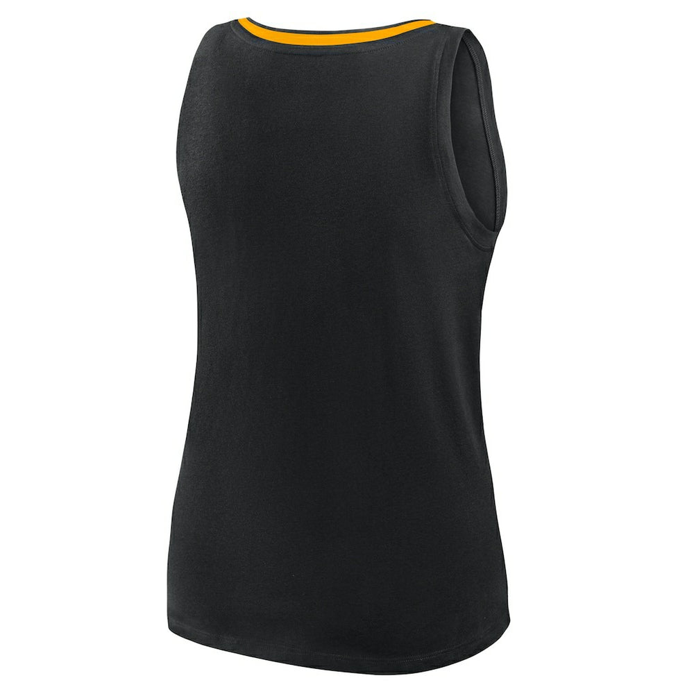 Pittsburgh Steelers  Logo Athletic Women's Plus Size Stellar Win V-Neck Tank Top