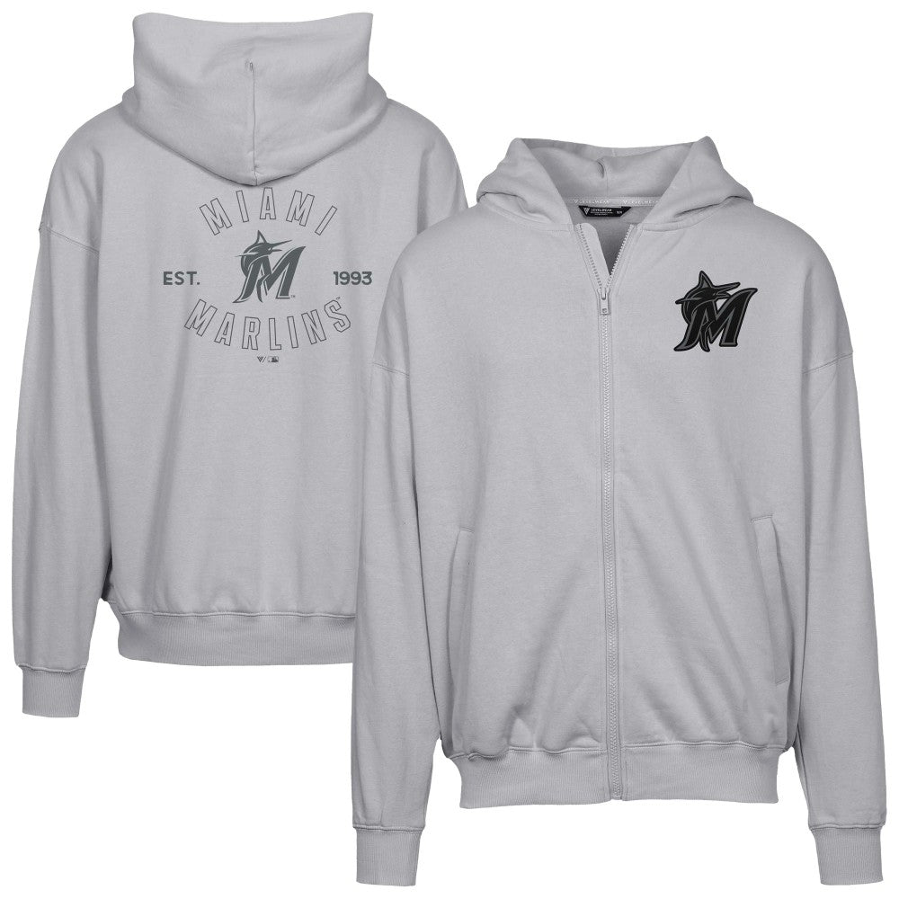 Miami Marlins Levelwear Uphill Abyssal Full-Zip Hoodie | MLB Discount
