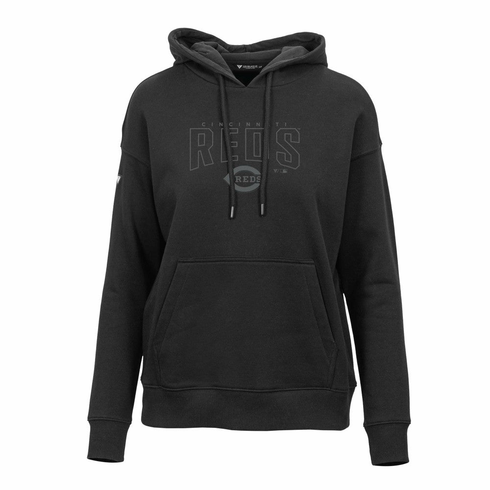 Cincinnati Reds Levelwear Women's Adorn Darkmoon Pullover Hoodie | MLB US