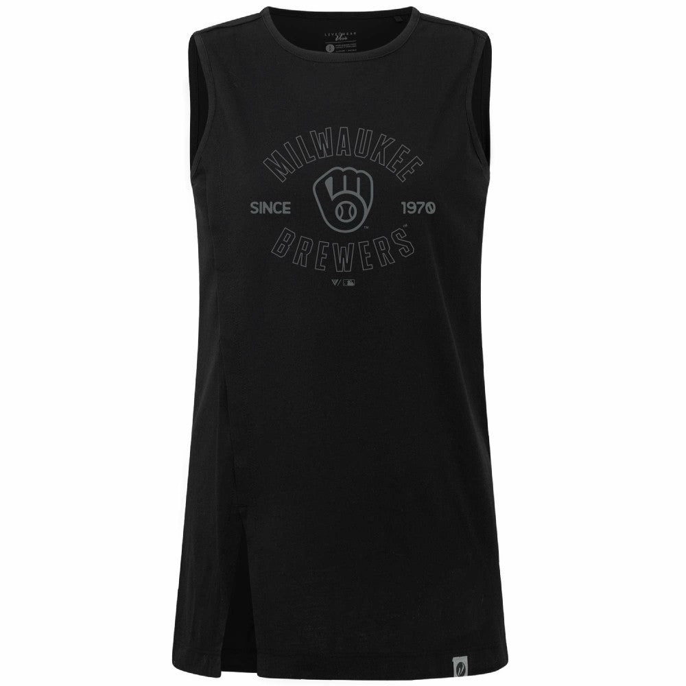 Milwaukee Brewers Levelwear Women's Influx Abyssal Tank Top | MLB New