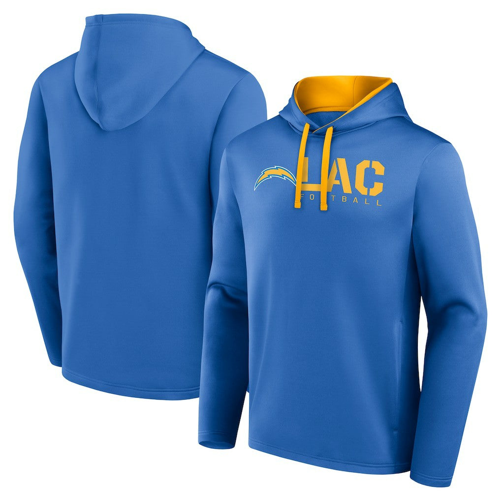 Los Angeles Chargers  Logo Athletic Head Start Pullover Hoodie