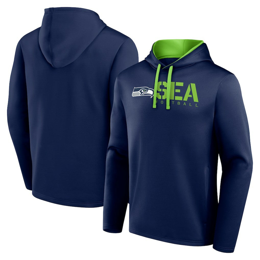 Seattle Seahawks  Logo Athletic Head Start Pullover Hoodie