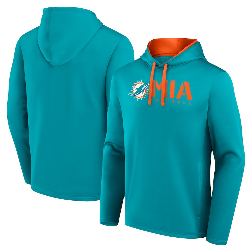 Miami Dolphins  Logo Athletic Head Start Pullover Hoodie