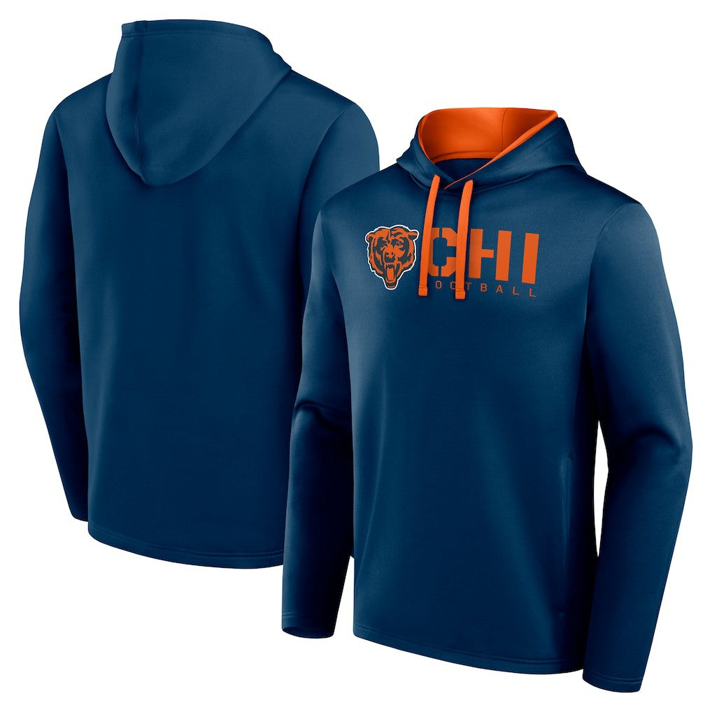 Chicago Bears  Logo Athletic Head Start Pullover Hoodie