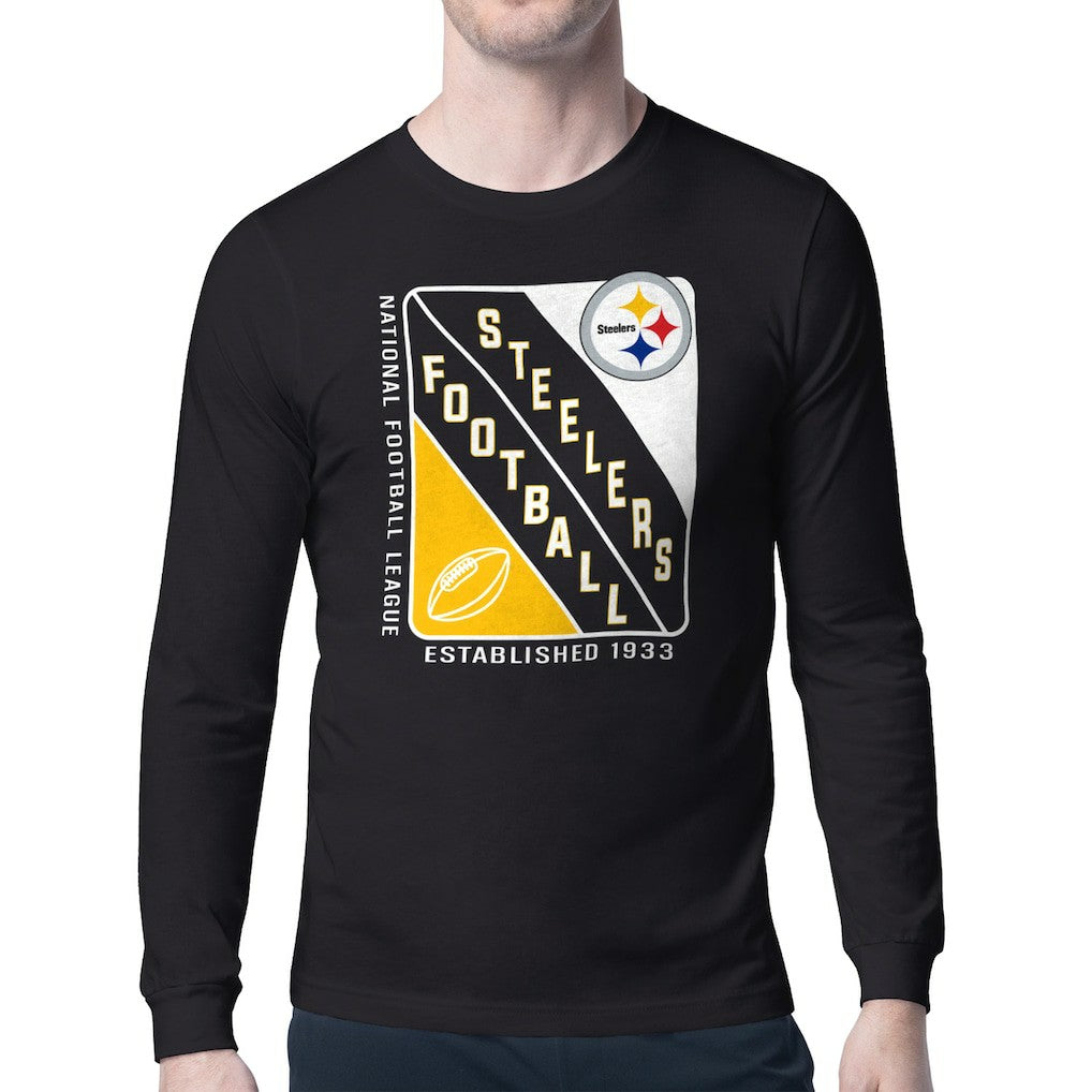 Pittsburgh Steelers  Starter Shield Logo Long Sleeve T-Shirt