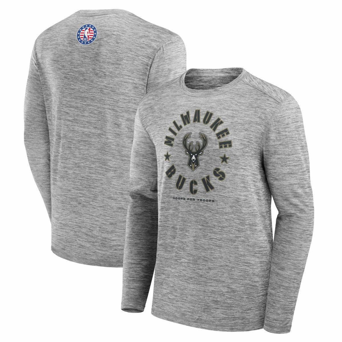 Milwaukee Bucks NBA Hoops for Troops Long Sleeve T-Shirt Online