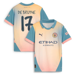 Kevin De Bruyne Manchester City Youth 2024/25 Fourth Replica Player Jersey Blue - Puma