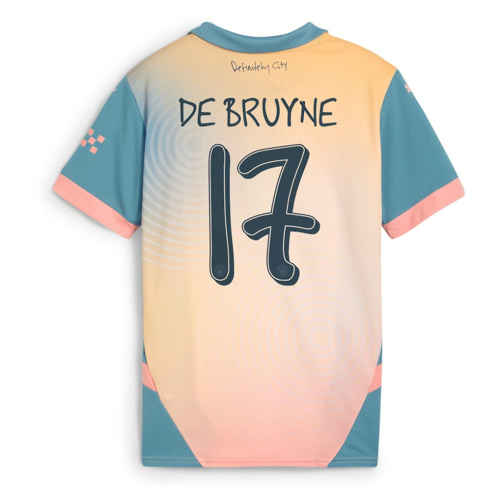 Kevin De Bruyne Manchester City Youth 2024/25 Fourth Replica Player Jersey Blue - Puma