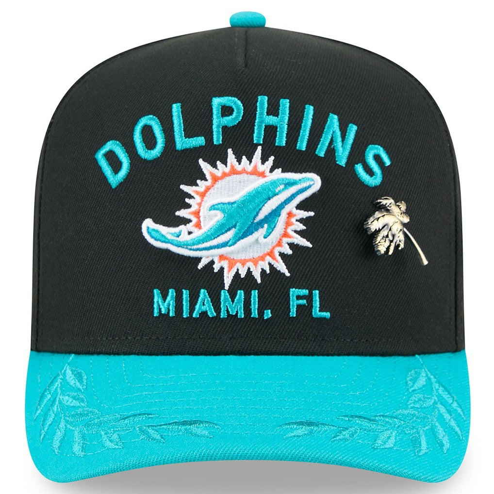 Miami Dolphins New Era 2025 NFL Draft On Stage A-Frame 59FIFTY Fitted Hat