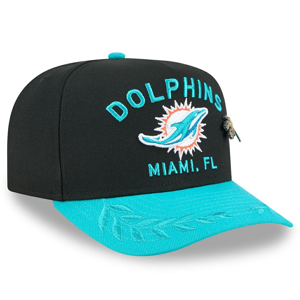 Miami Dolphins New Era 2025 NFL Draft On Stage A-Frame 59FIFTY Fitted Hat