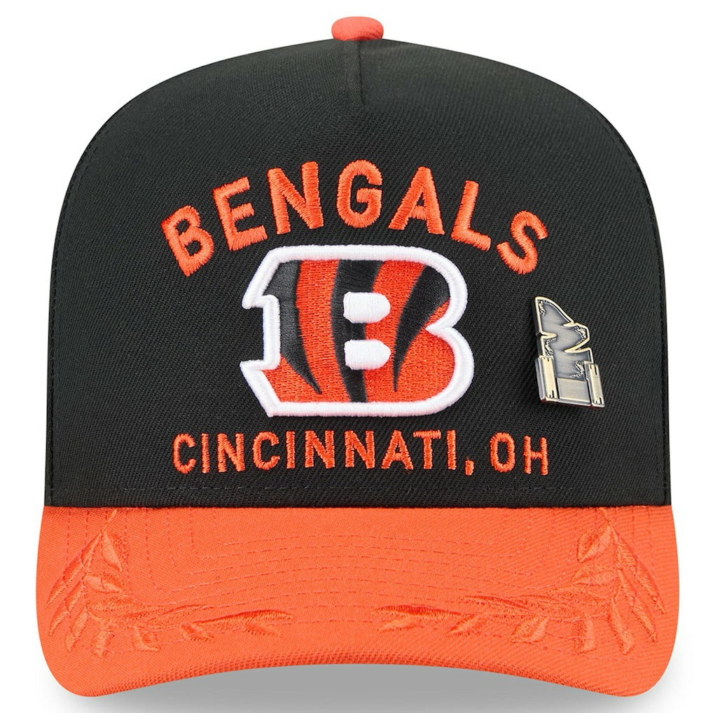 Cincinnati Bengals New Era 2025 NFL Draft On Stage A-Frame 59FIFTY Fitted Hat