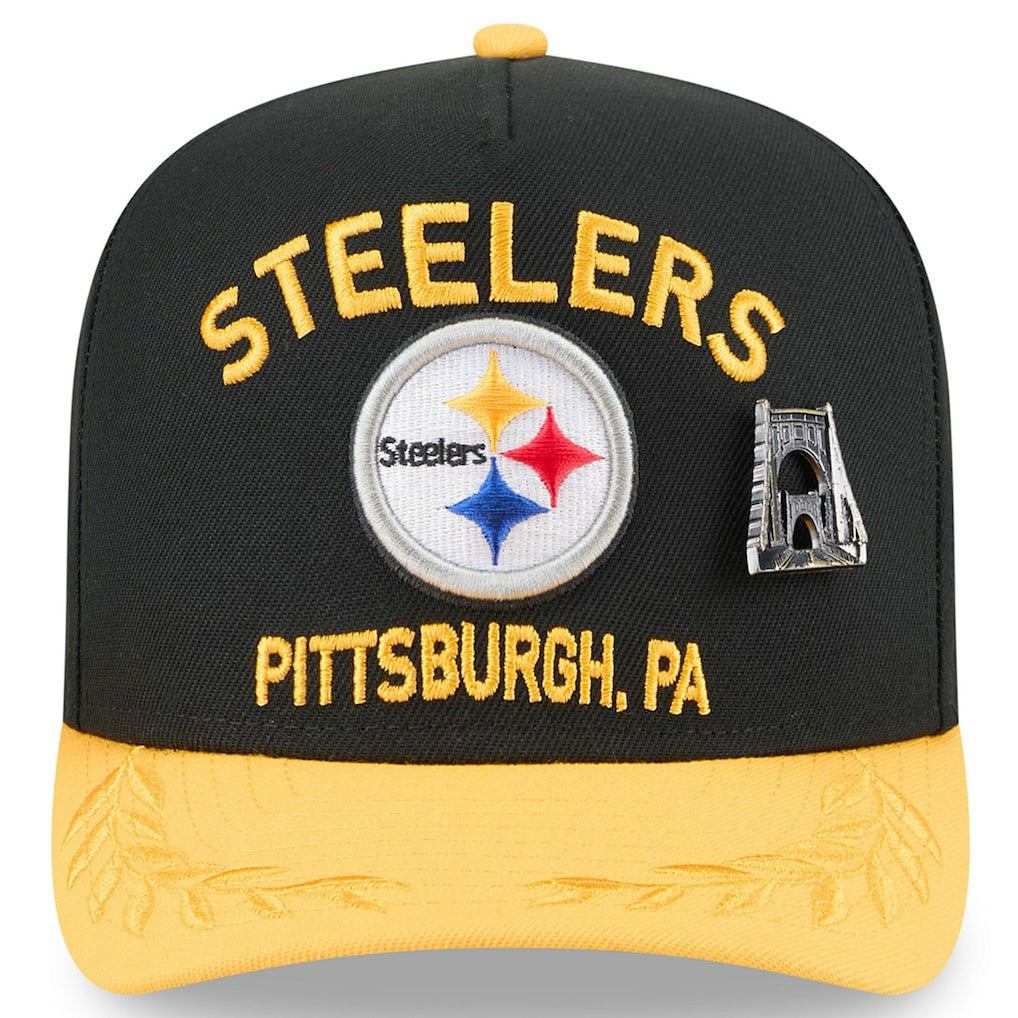 Pittsburgh Steelers New Era 2025 NFL Draft On Stage A-Frame 59FIFTY Fitted Hat