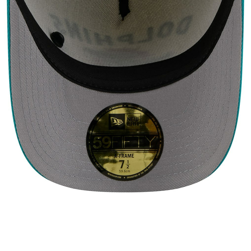 Miami Dolphins New Era 2025 NFL Draft A-Frame 59FIFTY Fitted Hat