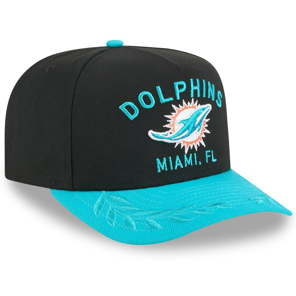 Miami Dolphins New Era 2025 NFL Draft A-Frame 9FIFTY Snapback Hat