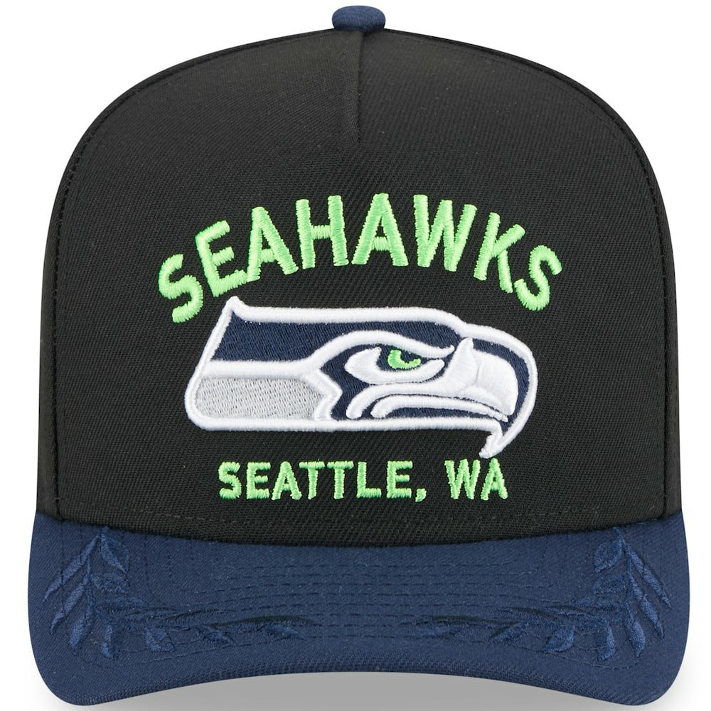 Seattle Seahawks New Era 2025 NFL Draft A-Frame 9FIFTY Snapback Hat