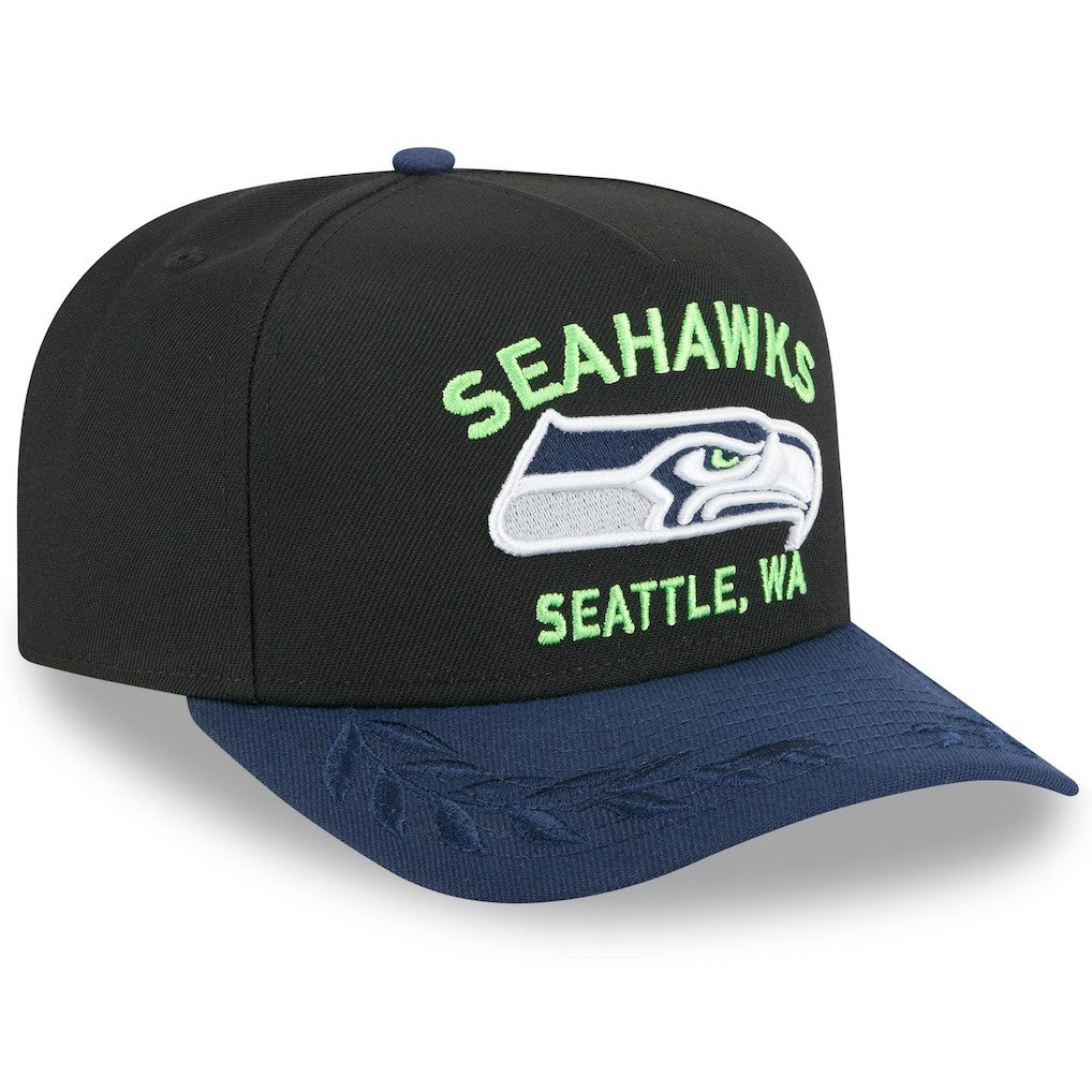 Seattle Seahawks New Era 2025 NFL Draft A-Frame 9FIFTY Snapback Hat