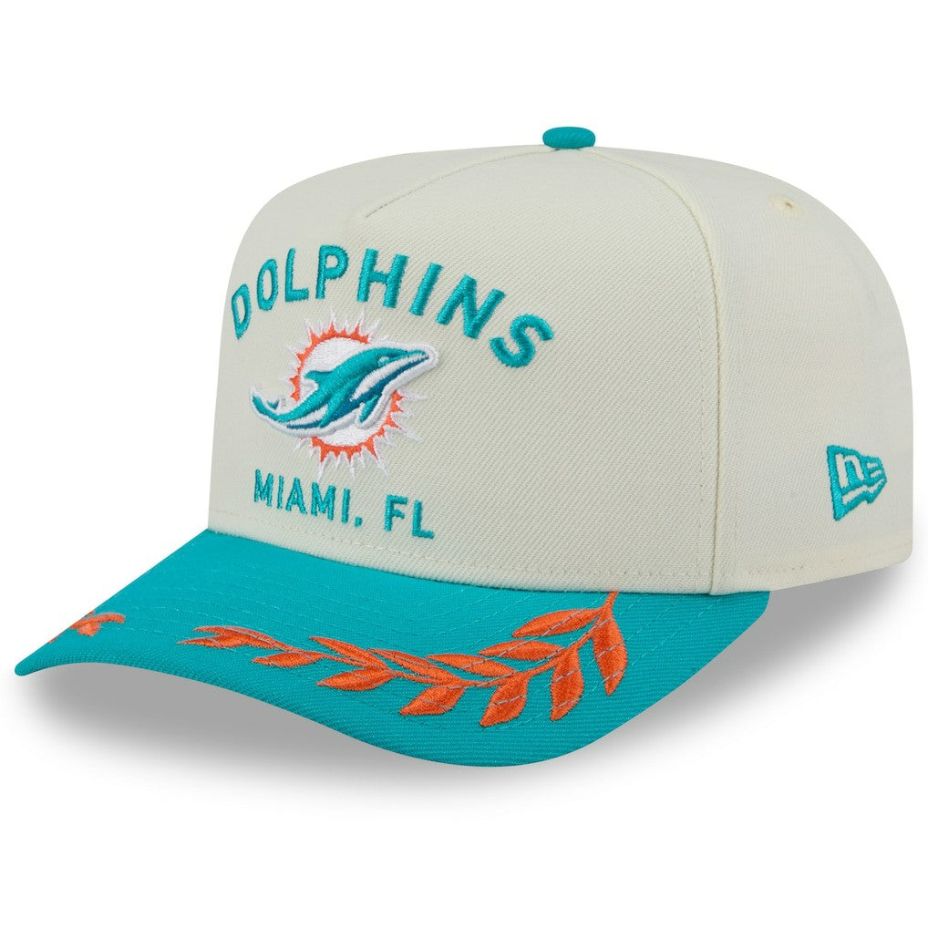 Miami Dolphins New Era 2025 NFL Draft A-Frame 9FIFTY Snapback Hat